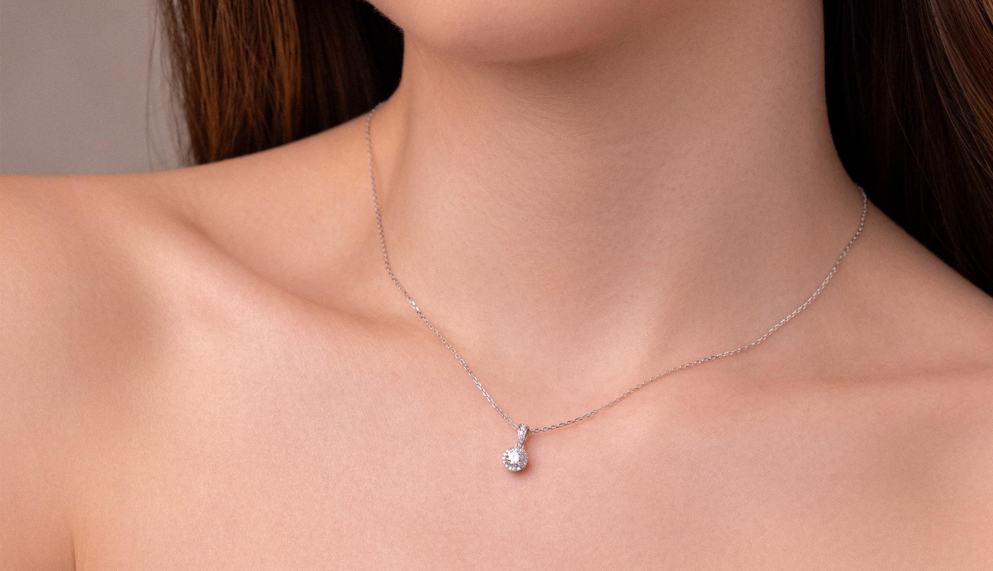 Diamond Solitaire Pendants