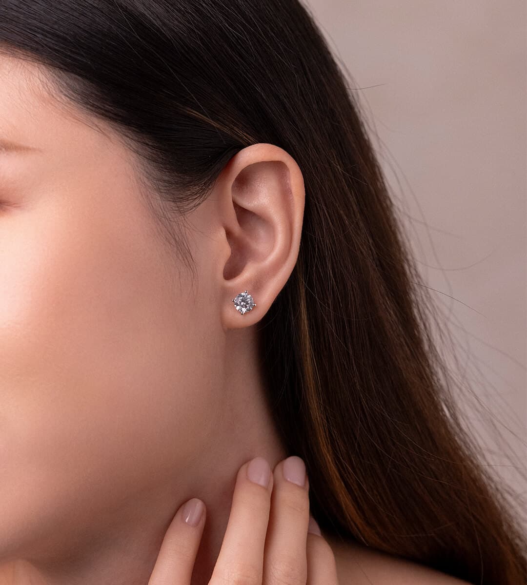 Solitaire Diamond Earrings