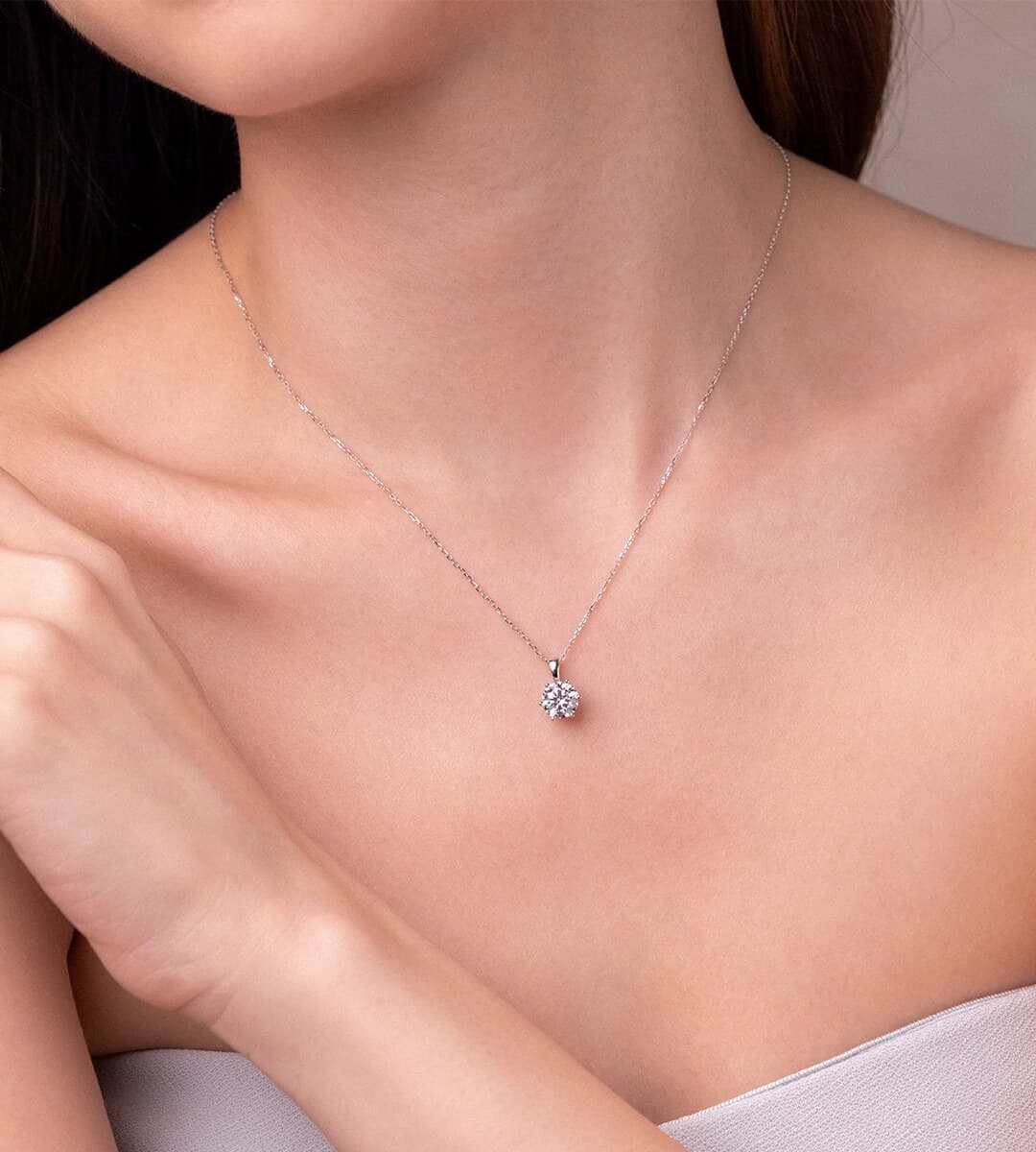 Diamond Solitaire Pendants