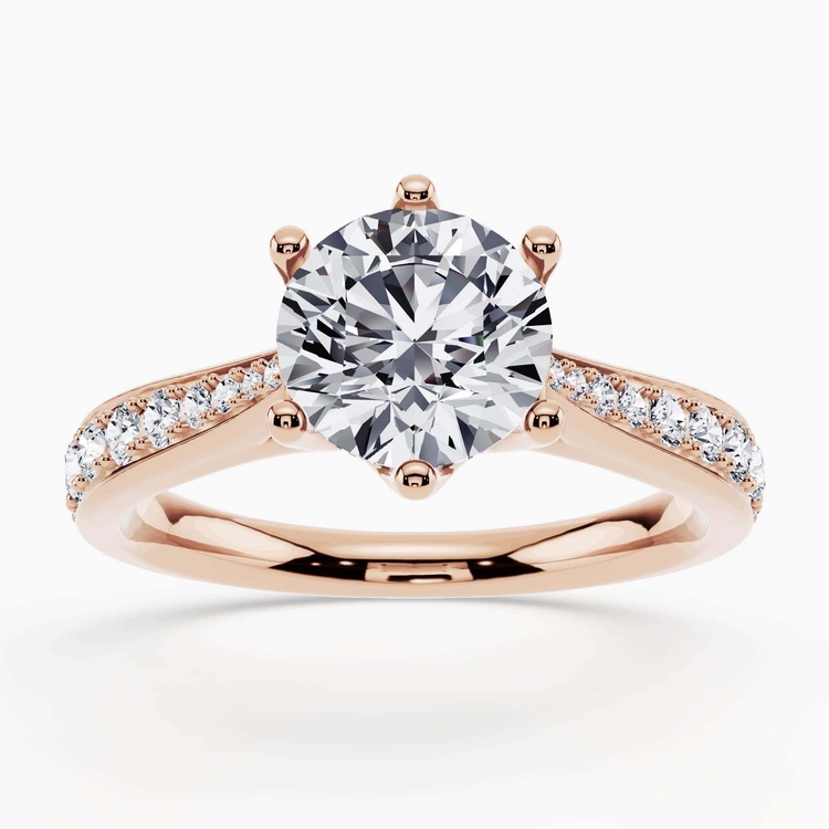 Vow of Love Collection ring with intertwined gold and diamond elements