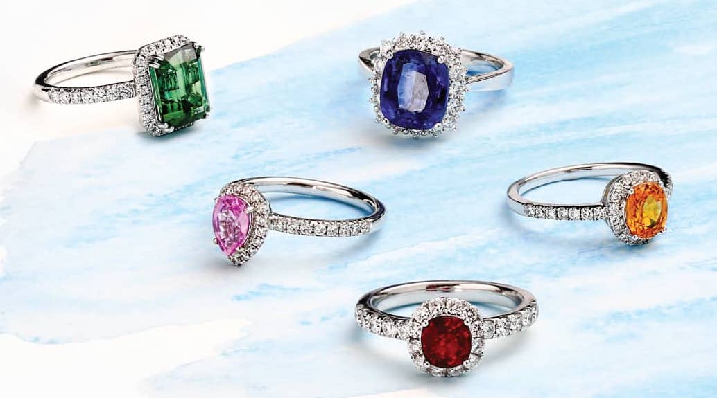 Coloured Gemstone Engagement Ring Collection – Lily Arkwright